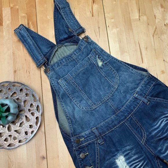 🌟 5 for $35 Machine Distressed Overall pants - Picture 2 of 4